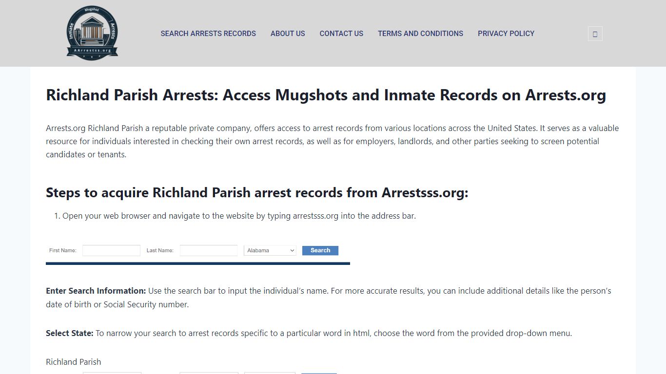 Richland Parish Arrests: Access Mugshots and Inmate Records on Arrests ...